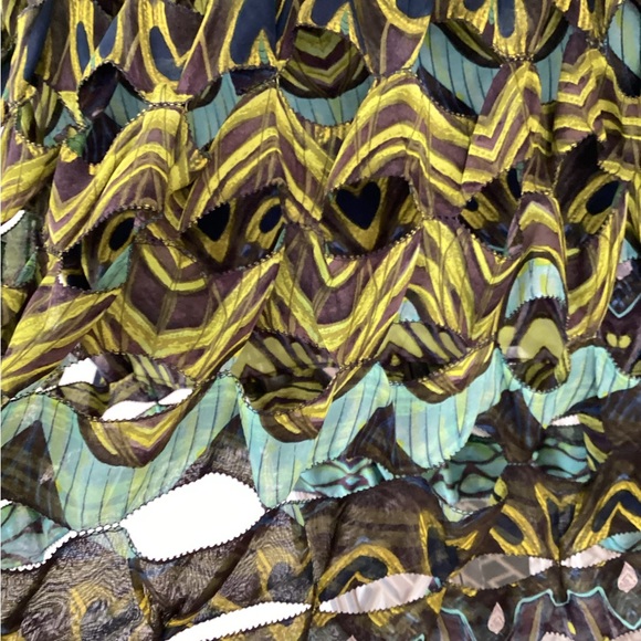 DVF multi color print skirt Sz 8 - Picture 5 of 6